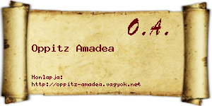 Oppitz Amadea névjegykártya